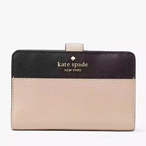 Kate Spade Madison Medium Compact Bifold Wallet in Toasted Hazelnut Multi